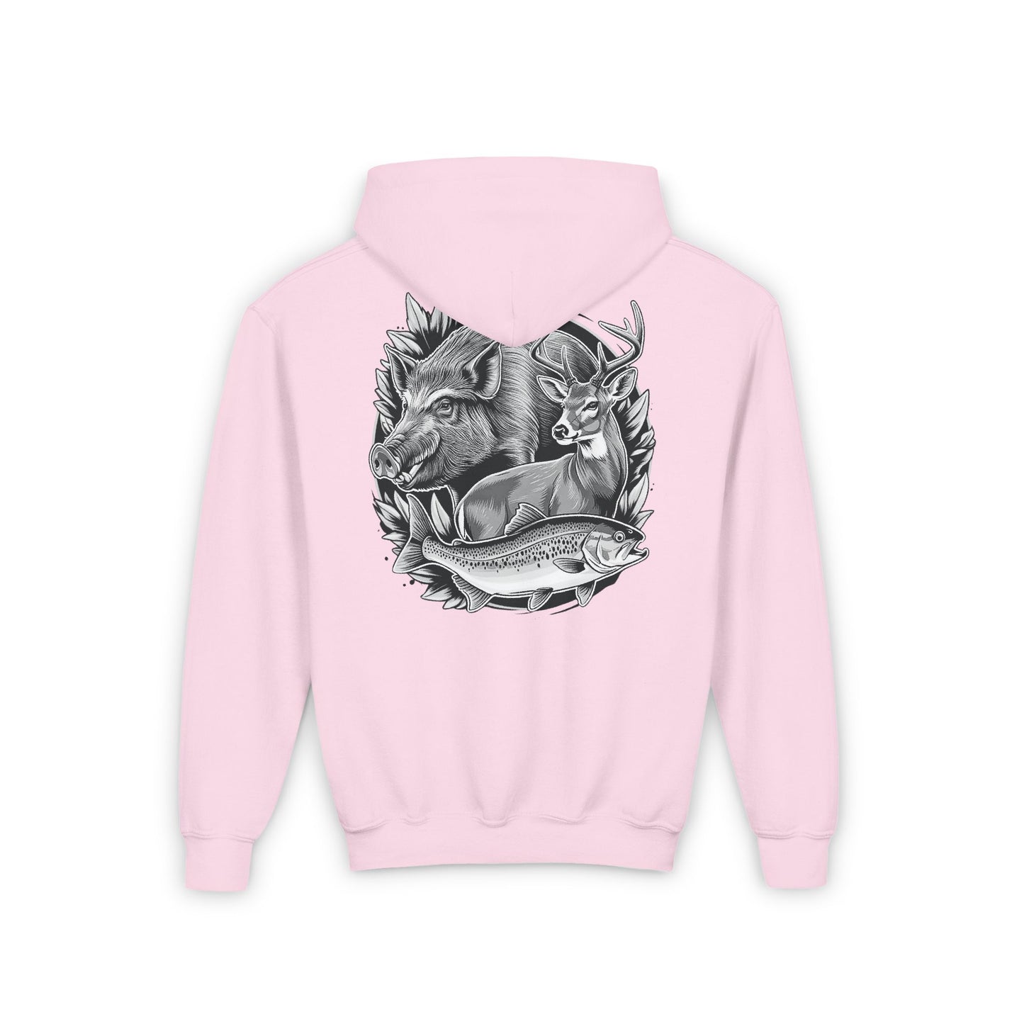 Outdoor Adventure Youth Hoodie - Nature Wildlife Design