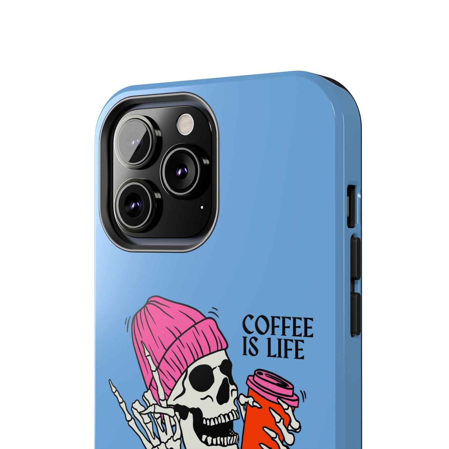 Coffee is Life Tough Phone Case - Skull Design for Coffee Lovers