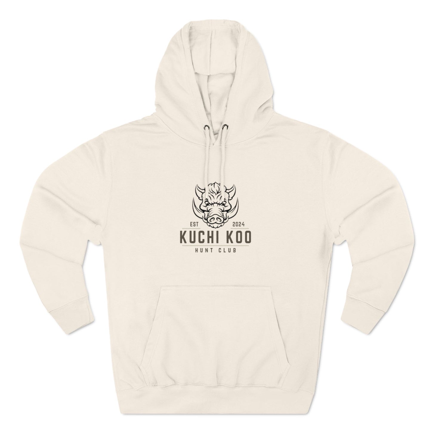 Kuchi Koo Hunt Club Fleece Hoodie - Stylish & Cozy Black Sweatshirt