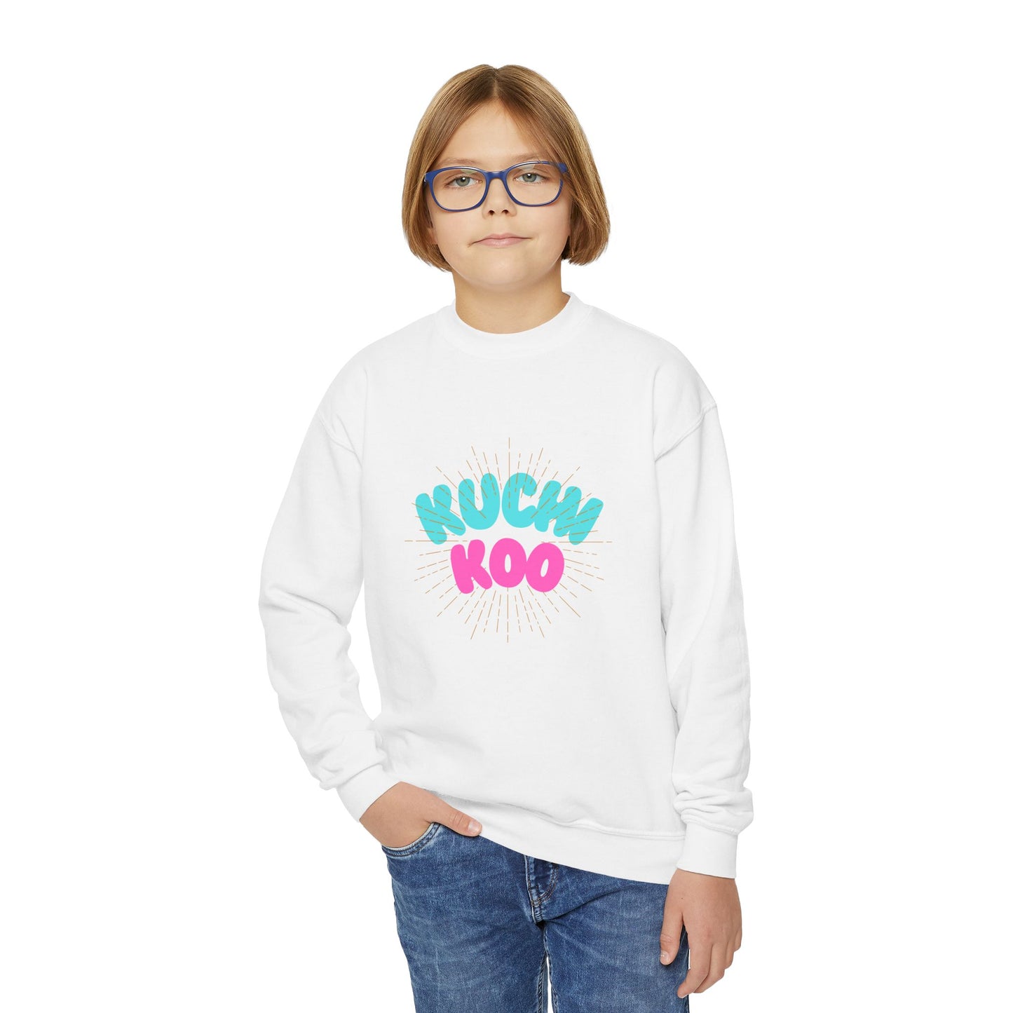 Youth Crewneck Sweatshirt - "Kucha Koo" Fun Graphic for Kids
