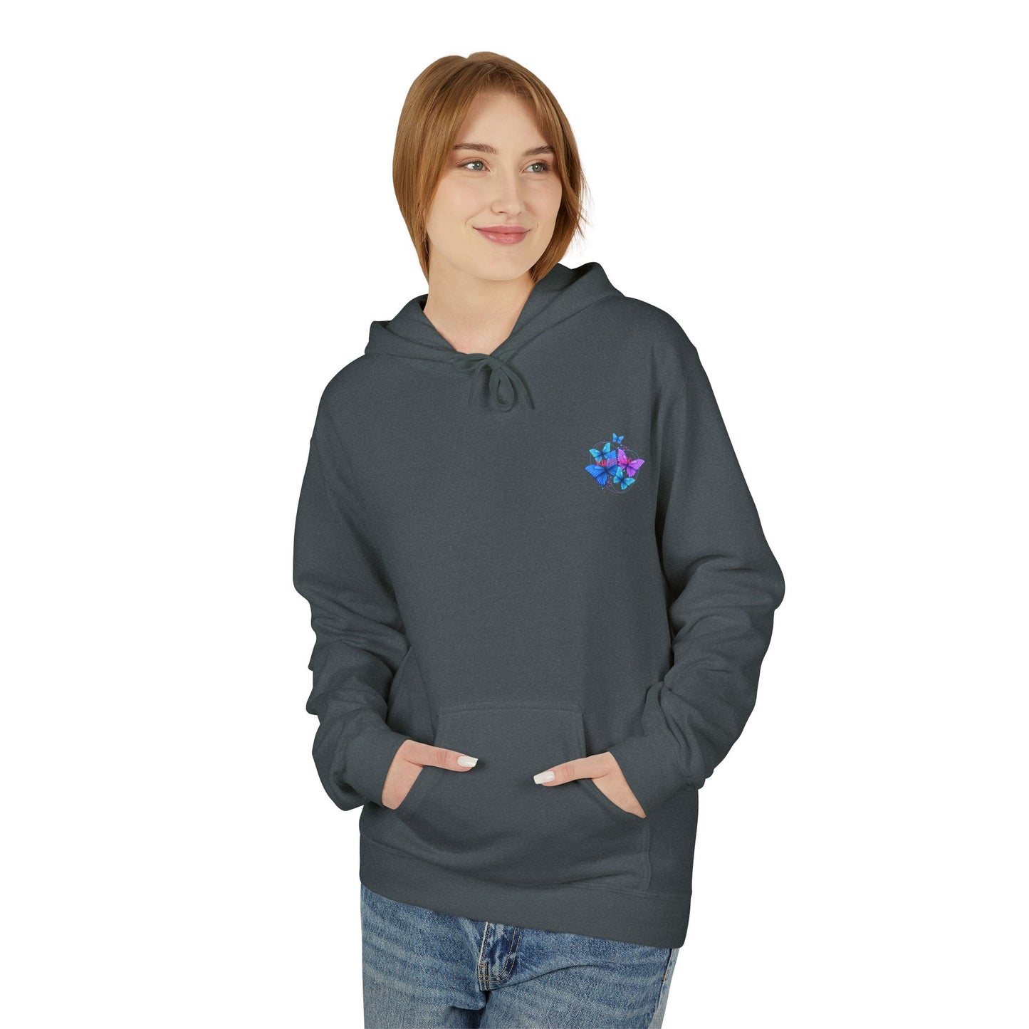 Butterfly Dreams Hoodie – Softstyle Fleece, Colorful & Vibrant Design