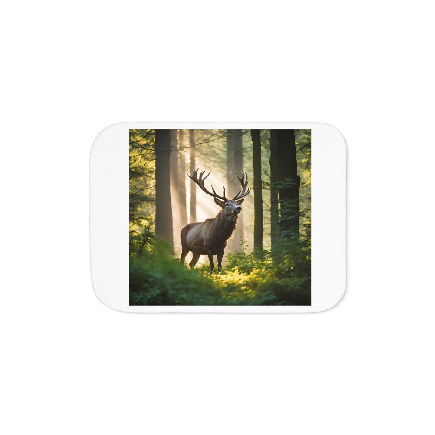 Cozy Sherpa Blanket with Majestic Deer Design - Ideal for Home Decor and Gift