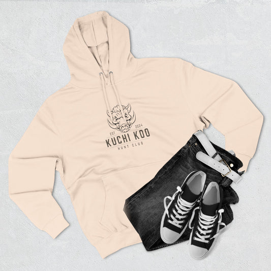 Kuchi Koo Hunt Club Fleece Hoodie - Stylish & Cozy Black Sweatshirt