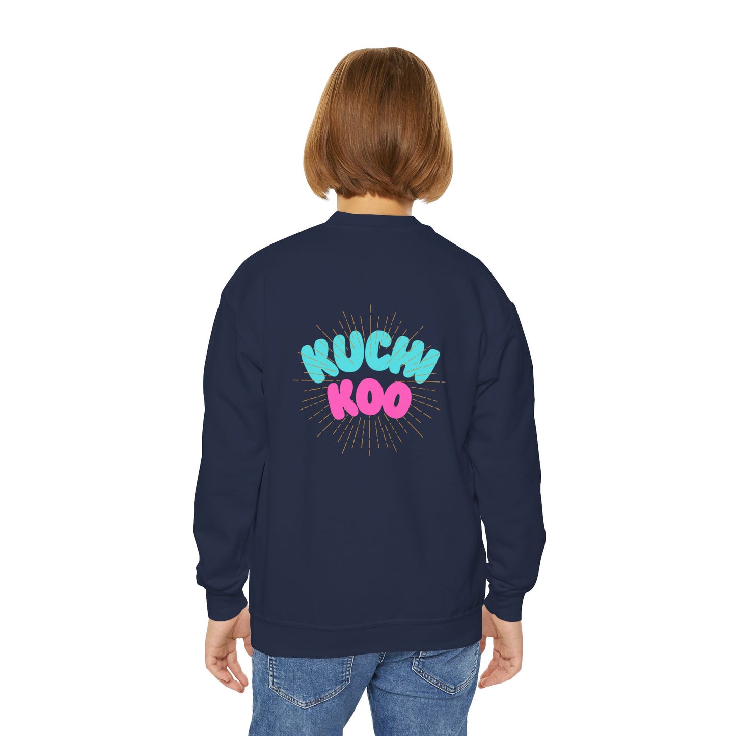 Youth Crewneck Sweatshirt - "Kucha Koo" Fun Graphic for Kids