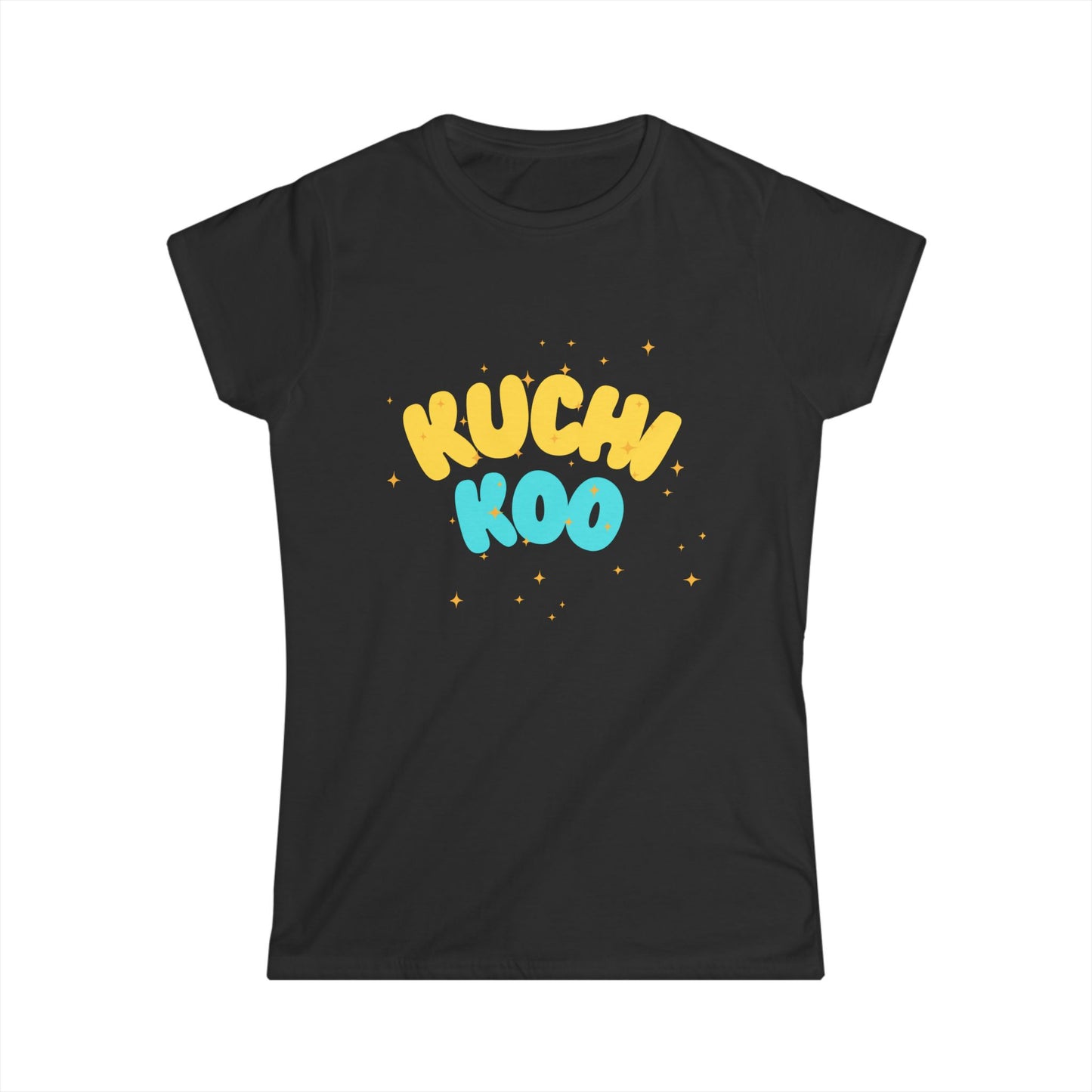 KUCHI KOO Women's Softstyle Tee - Playful Graphic T-Shirt for Everyday Wear