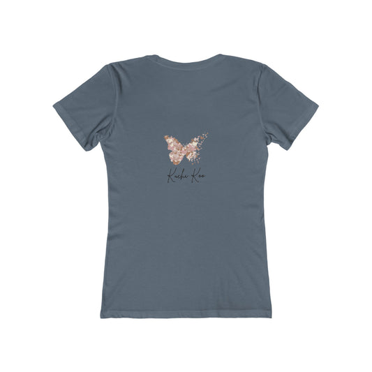 Butterfly Design Women's Boyfriend Tee - Stylish Casual Top