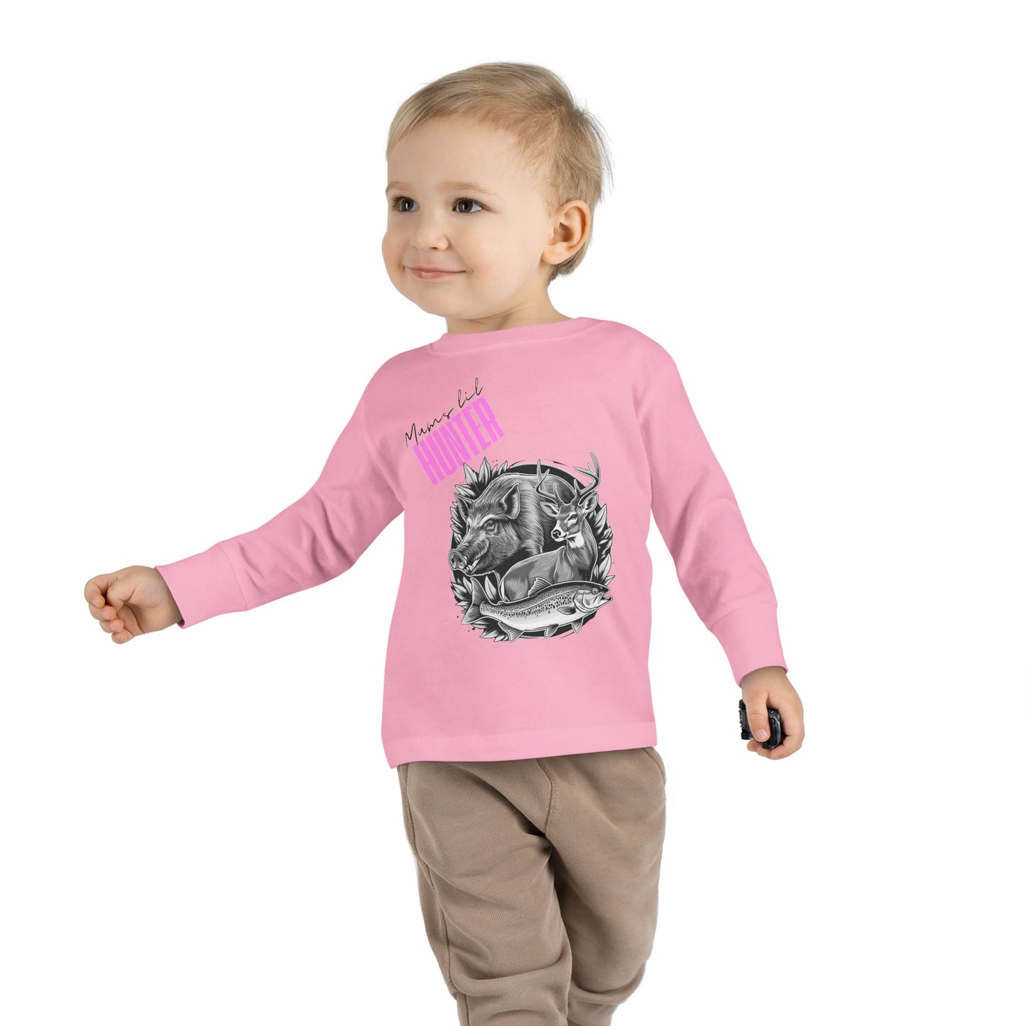Toddler Long Sleeve Tee - Mini Hunter Graphic T-Shirt