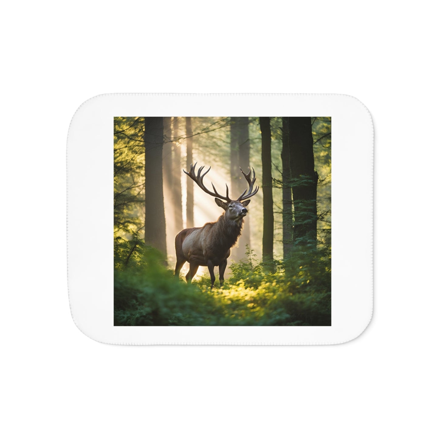 Cozy Sherpa Blanket with Majestic Deer Design - Ideal for Home Decor and Gift