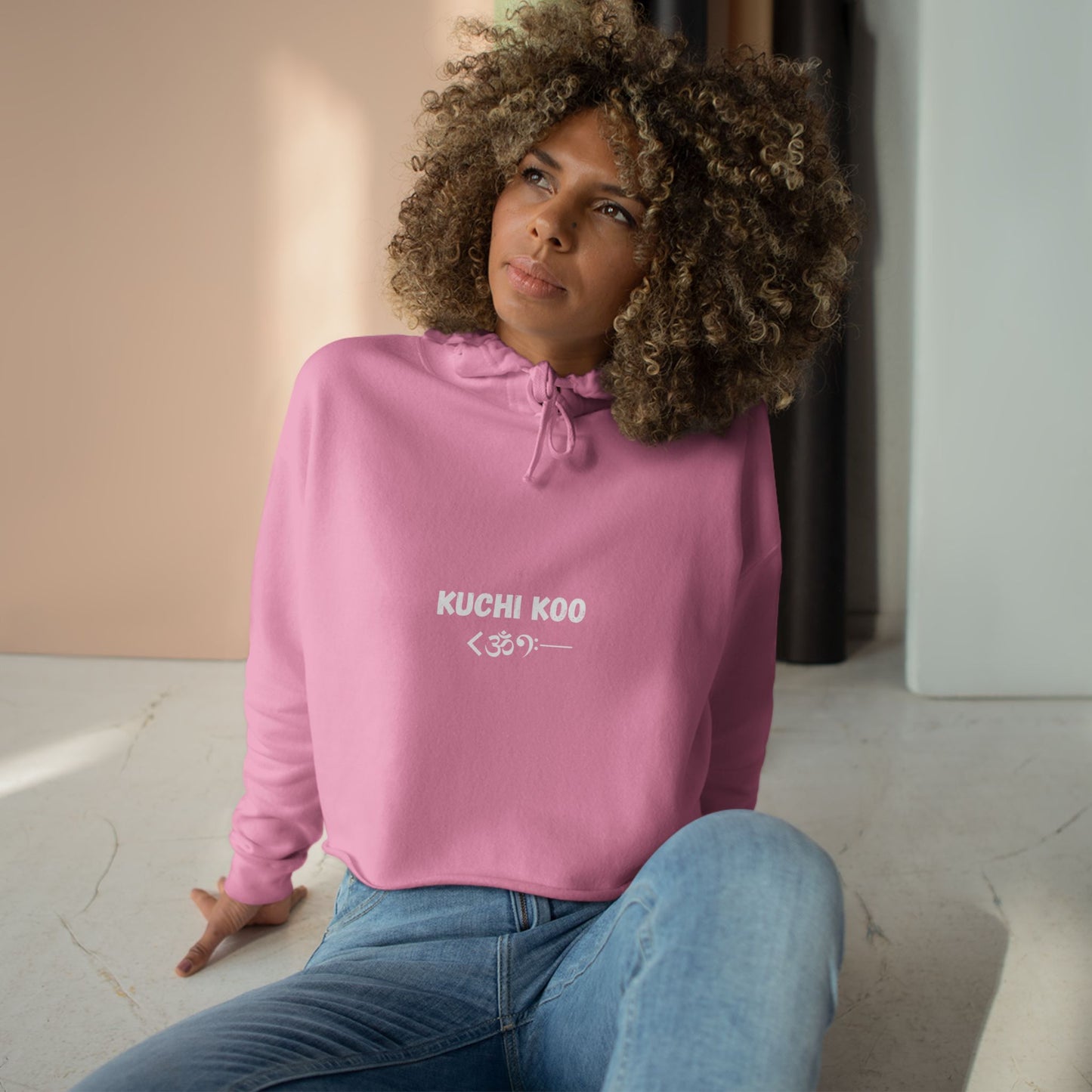 Casual Crop Hoodie - Kuchi koo Design for Comfortable Everyday Style