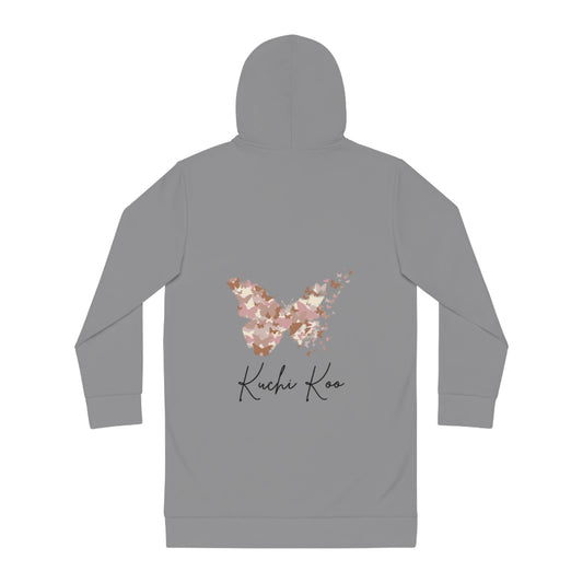 Women's Butterfly Graphic Hoodie Dress - Cozy Casual Fashion