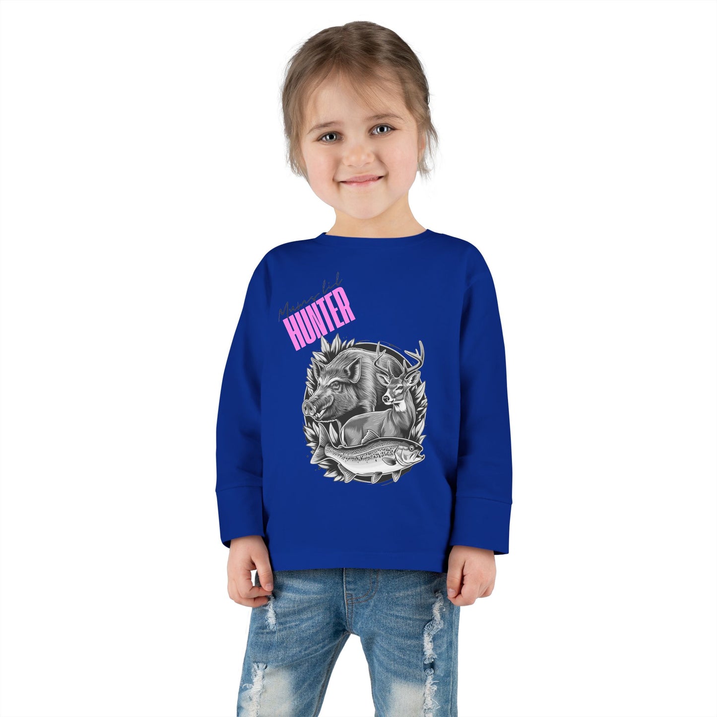 Toddler Long Sleeve Tee - Mini Hunter Graphic T-Shirt