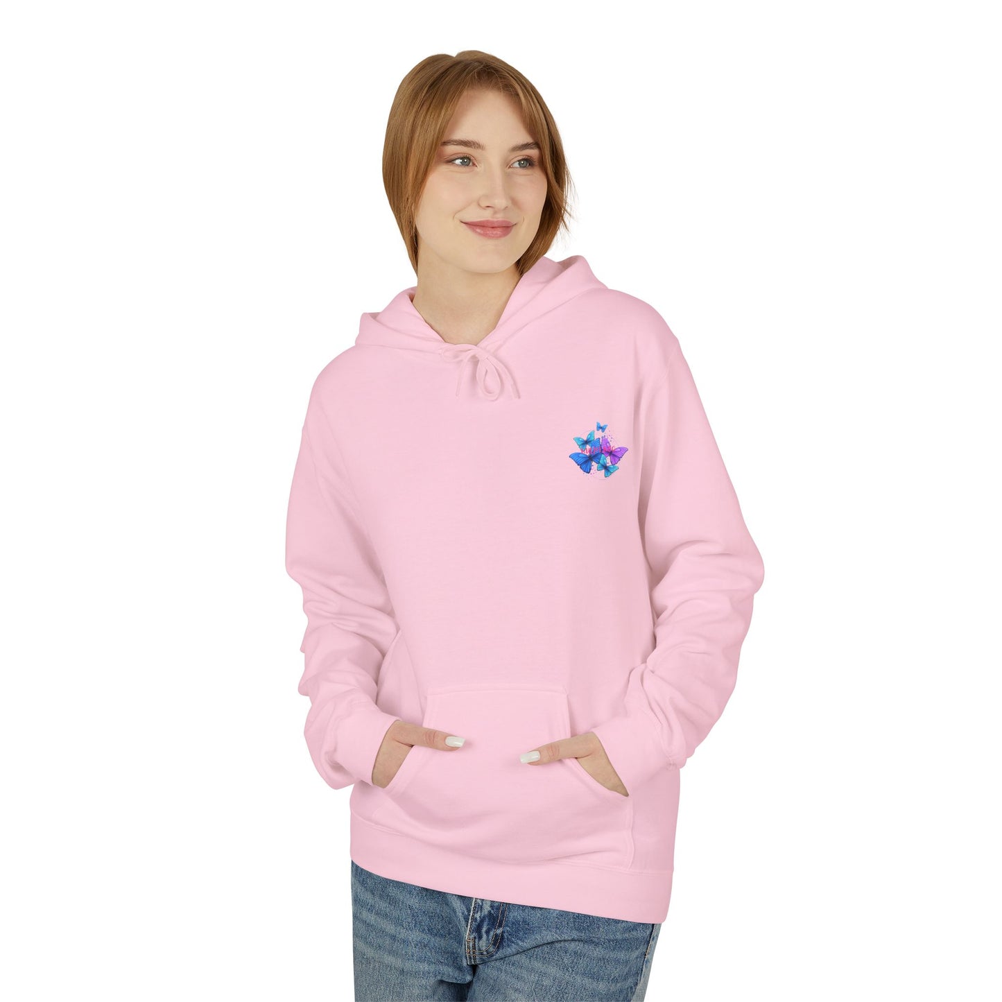 Butterfly Dreams Hoodie – Softstyle Fleece, Colorful & Vibrant Design