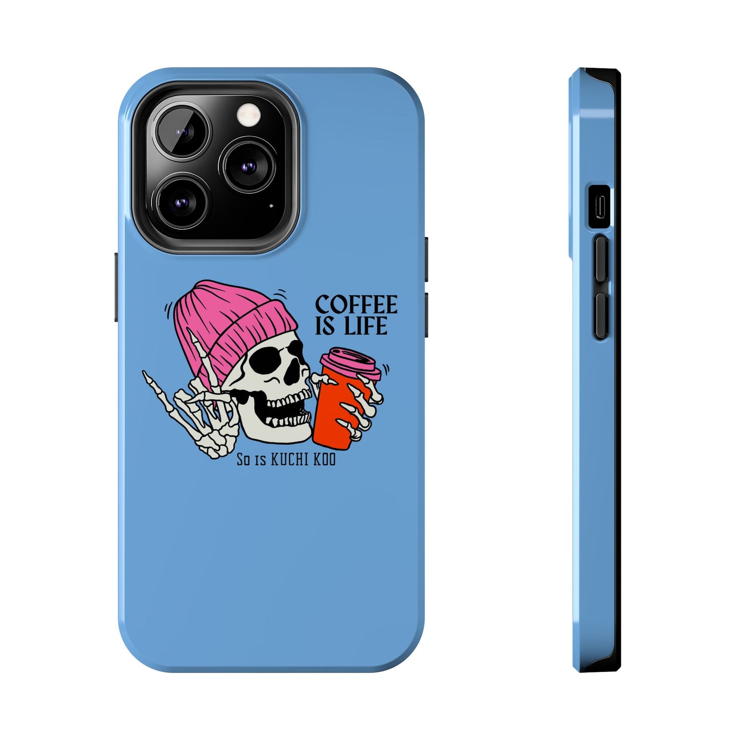 Coffee is Life Tough Phone Case - Skull Design for Coffee Lovers