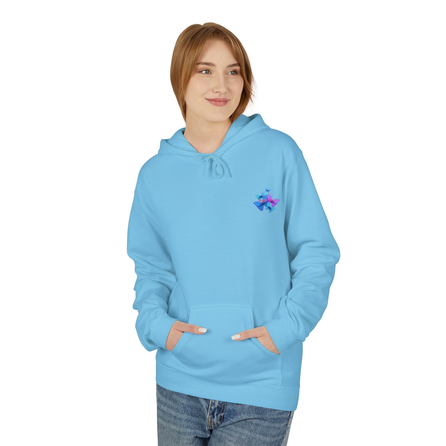 Butterfly Dreams Hoodie – Softstyle Fleece, Colorful & Vibrant Design