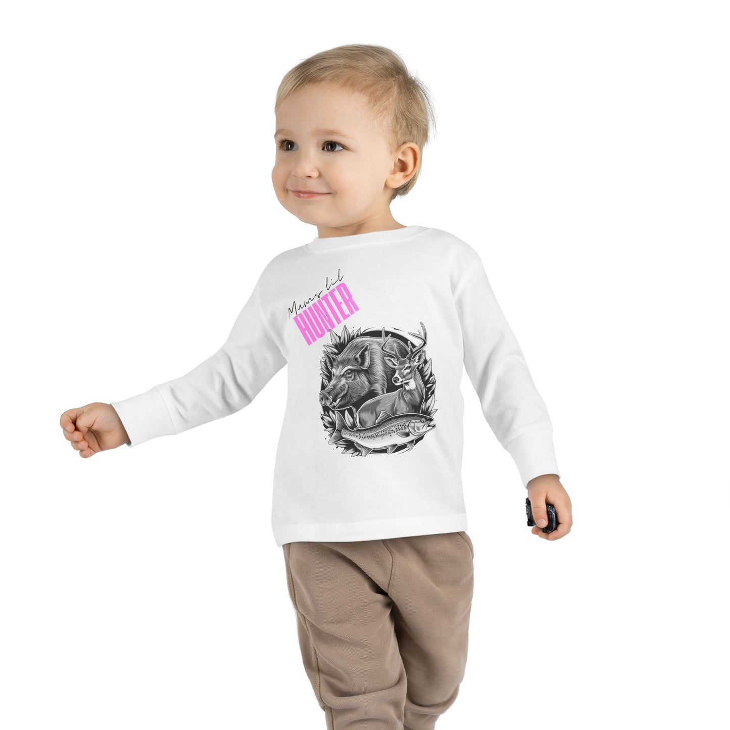 Toddler Long Sleeve Tee - Mini Hunter Graphic T-Shirt