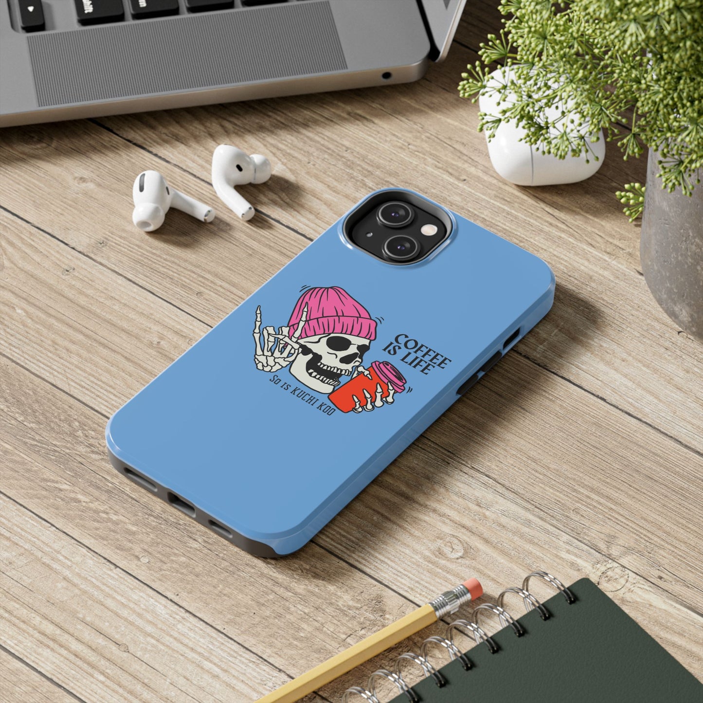 Coffee is Life Tough Phone Case - Skull Design for Coffee Lovers