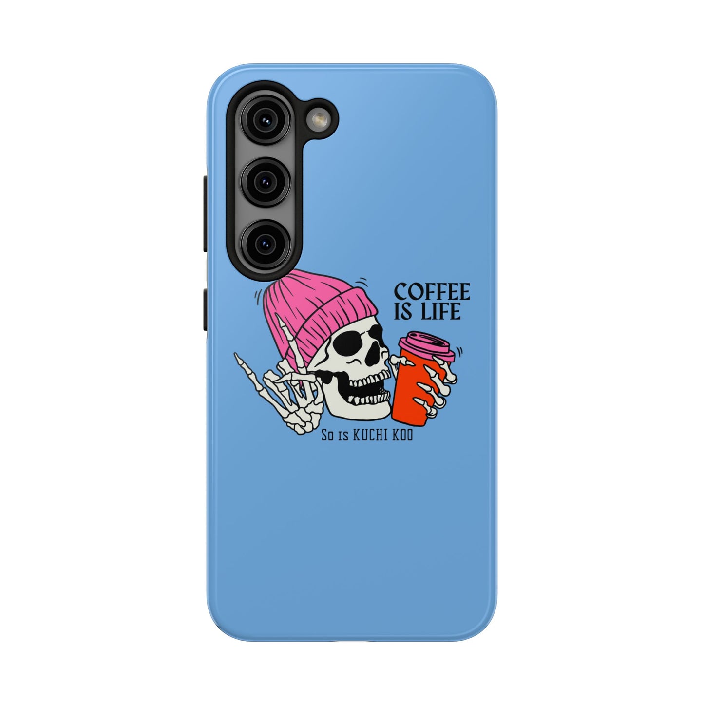 Coffee is Life Tough Phone Case - Skull Design for Coffee Lovers