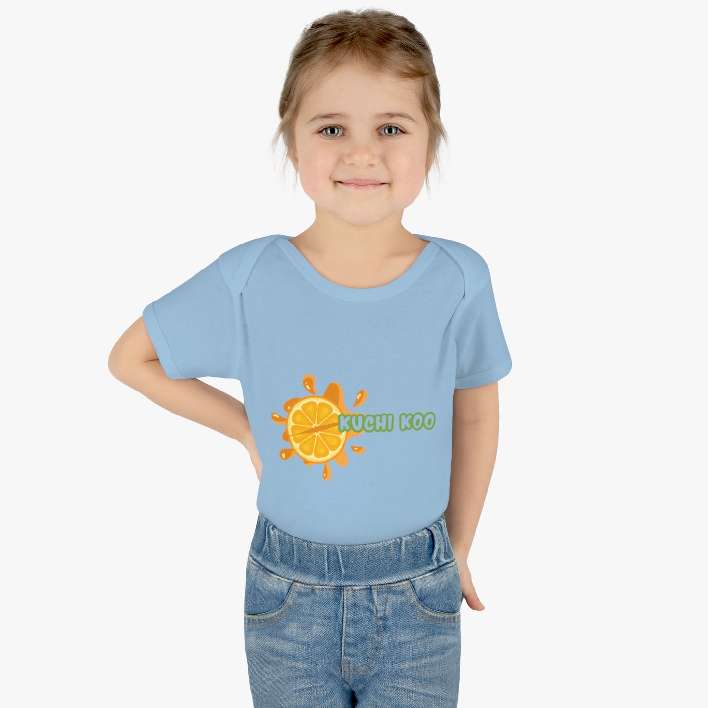 Kuchi Koo Citrus Infant Bodysuit - Cute Baby Rib Onesie