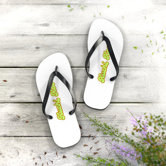 Punchy Vibes Flip Flops – Fun Summer Footwear for Beach Days and Parties