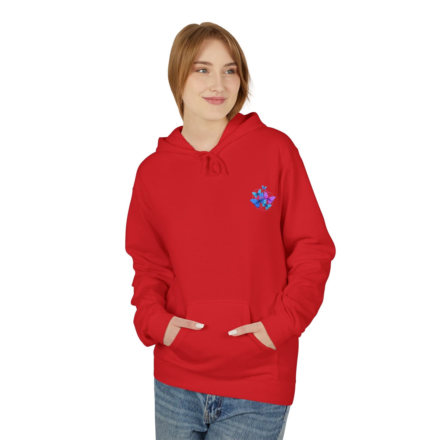 Butterfly Dreams Hoodie – Softstyle Fleece, Colorful & Vibrant Design