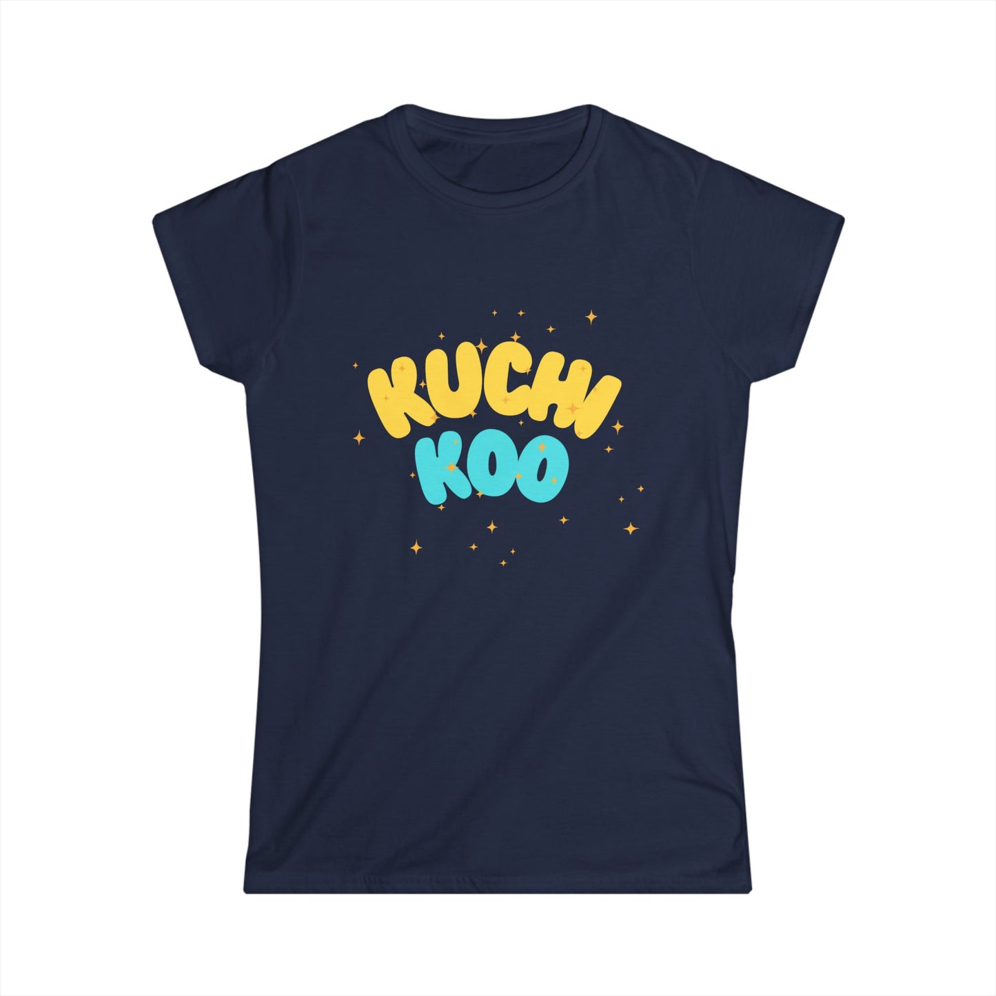 KUCHI KOO Women's Softstyle Tee - Playful Graphic T-Shirt for Everyday Wear