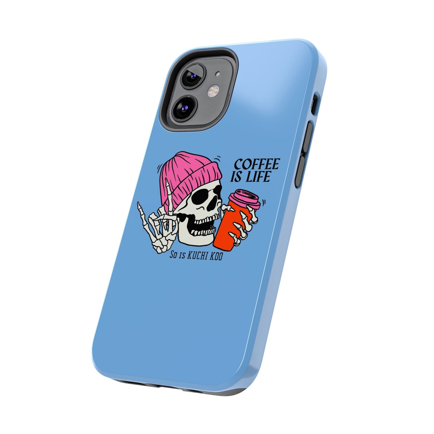 Coffee is Life Tough Phone Case - Skull Design for Coffee Lovers