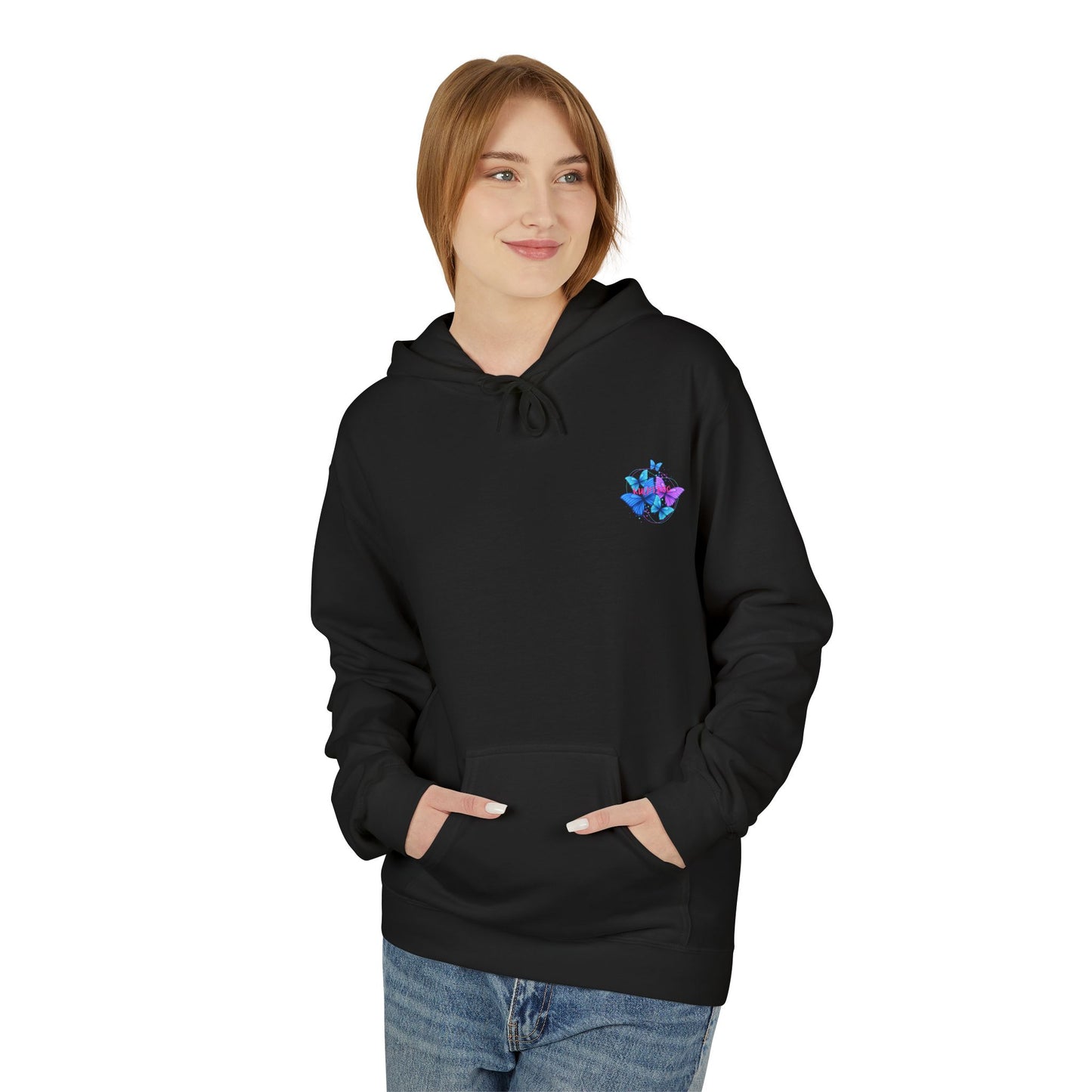 Butterfly Dreams Hoodie – Softstyle Fleece, Colorful & Vibrant Design