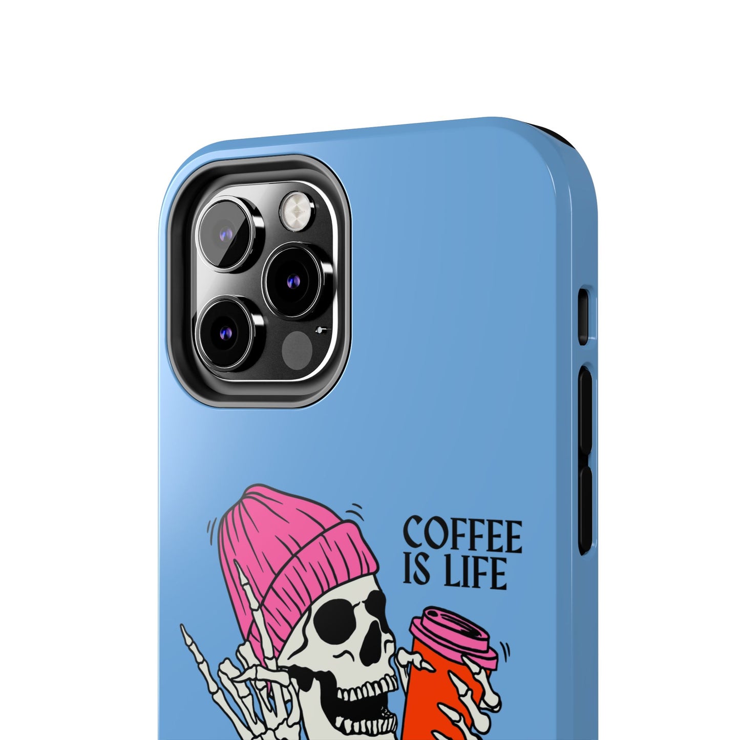 Coffee is Life Tough Phone Case - Skull Design for Coffee Lovers
