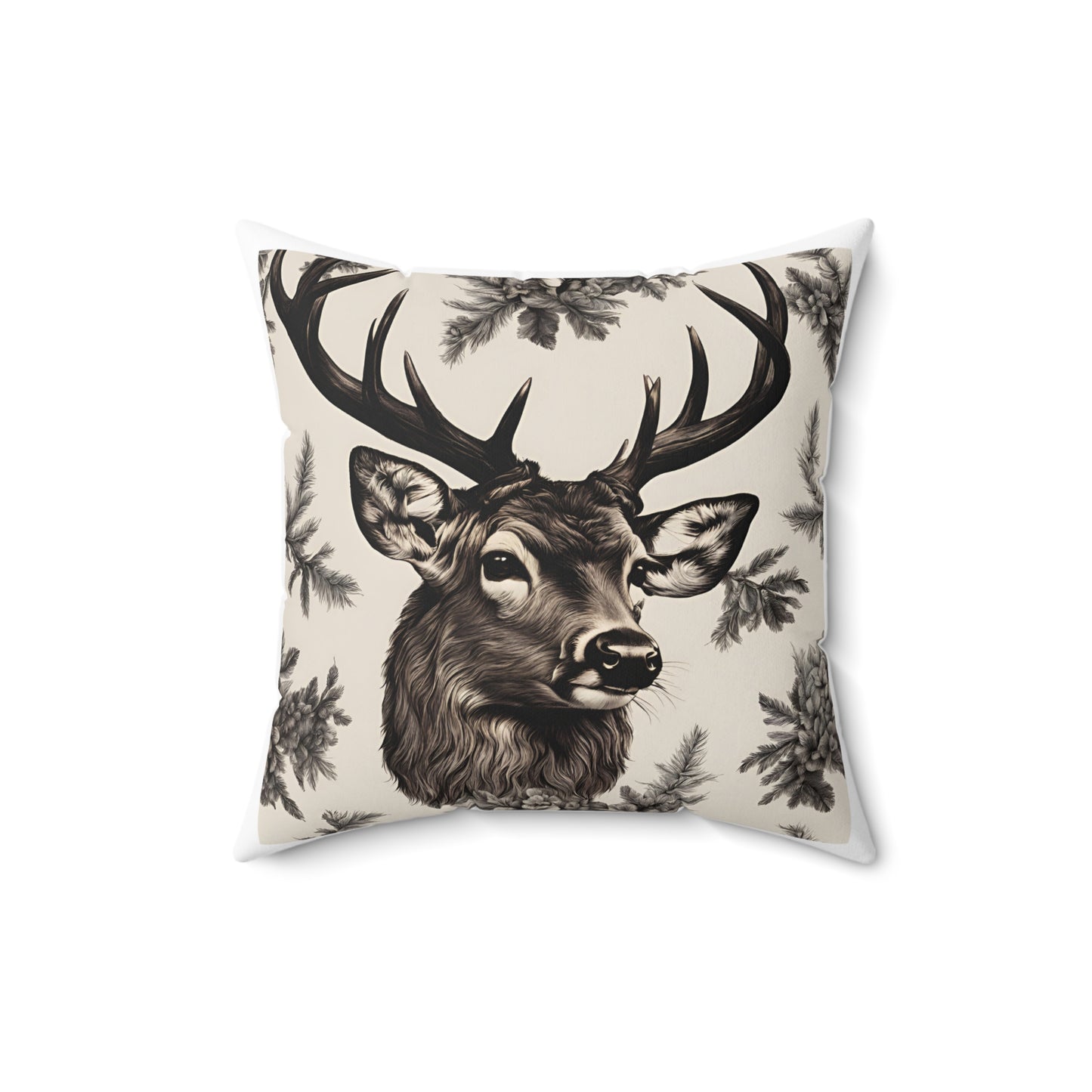 Rustic Deer Square Pillow for Cozy Home Decor