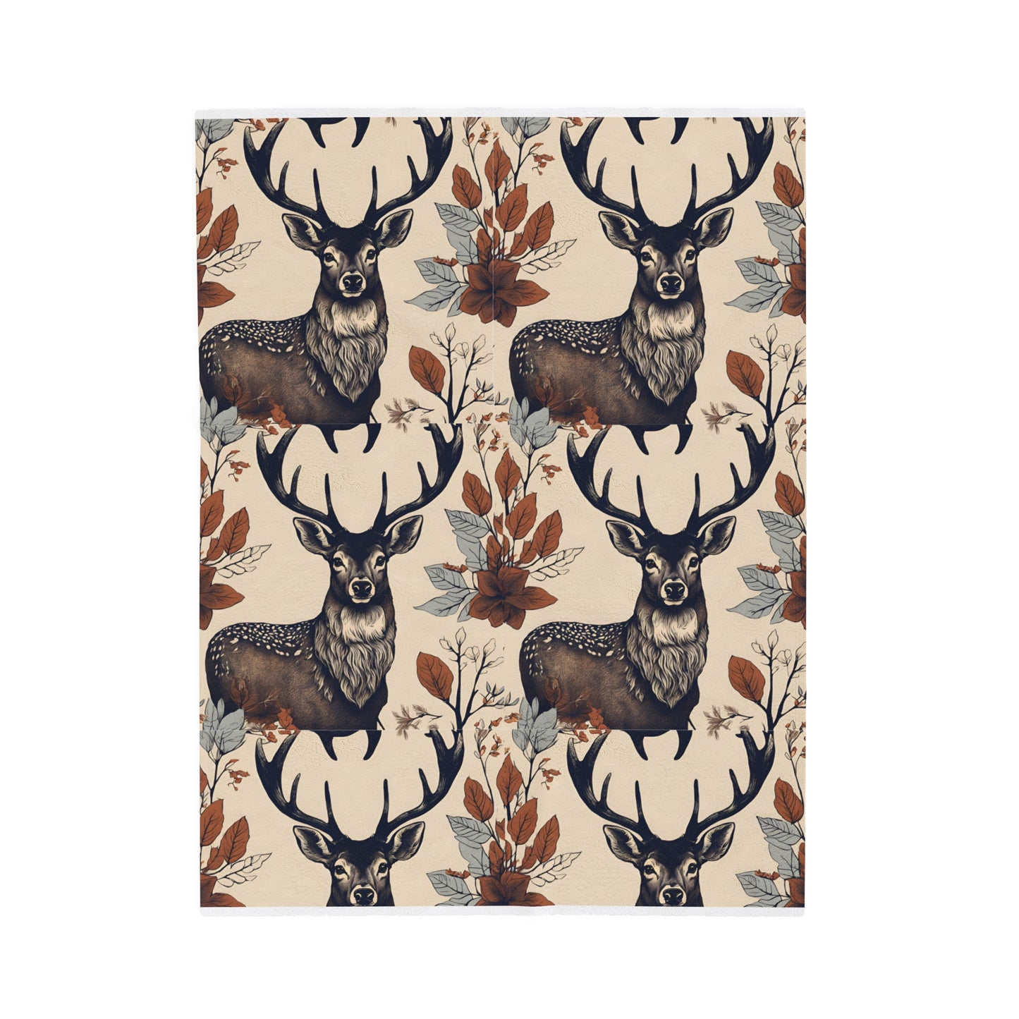 Cozy Woodland Deer Velveteen Plush Blanket