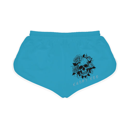 Vintage Skull Floral Women's Relaxed Shorts
