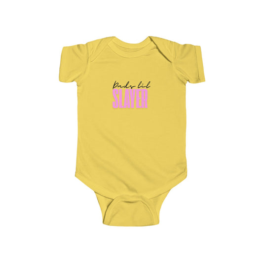Cute Infant Bodysuit with 'Dude Lil Slayer' Design - Perfect for New Parents & Baby Celebrations