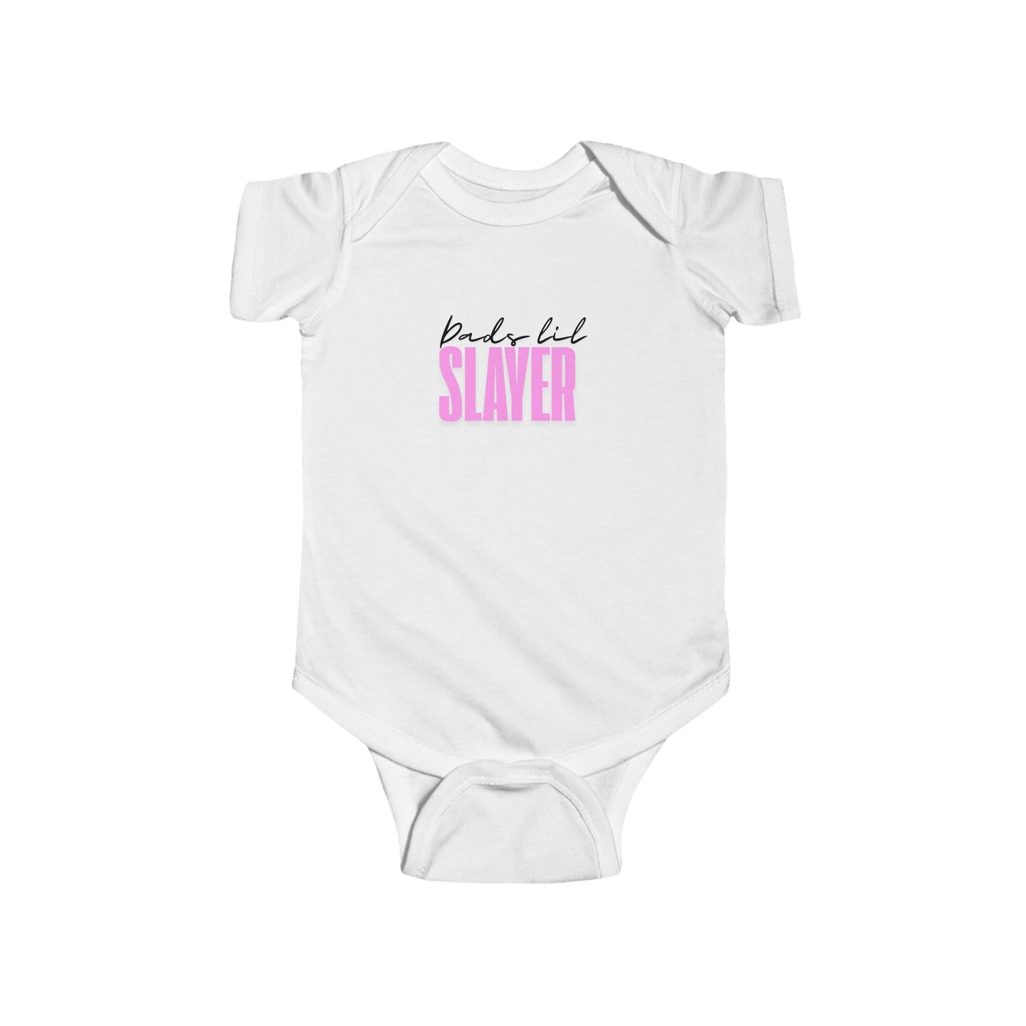 Cute Infant Bodysuit with 'Dude Lil Slayer' Design - Perfect for New Parents & Baby Celebrations
