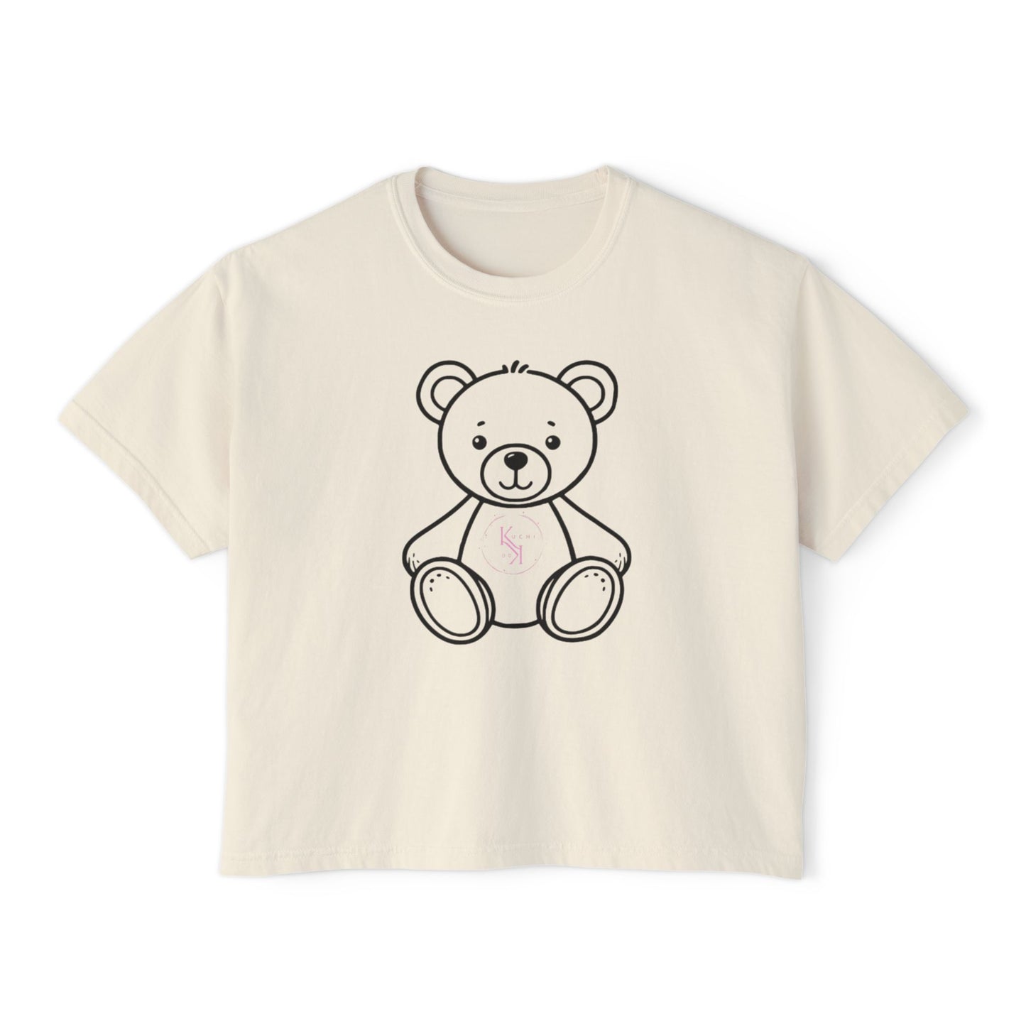 Cute Bear Women's Boxy Tee - Perfect for Casual Outings