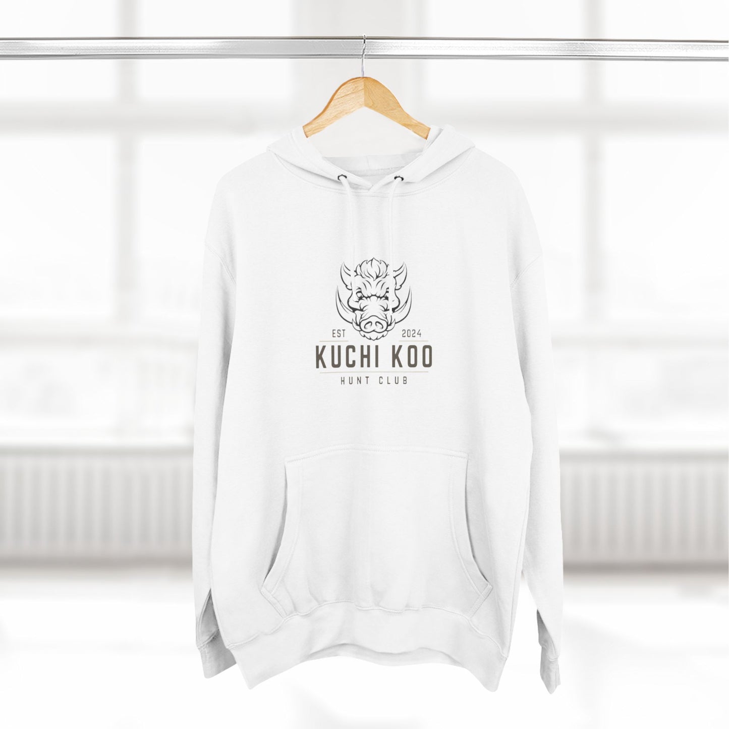 Kuchi Koo Hunt Club Fleece Hoodie - Stylish & Cozy Black Sweatshirt