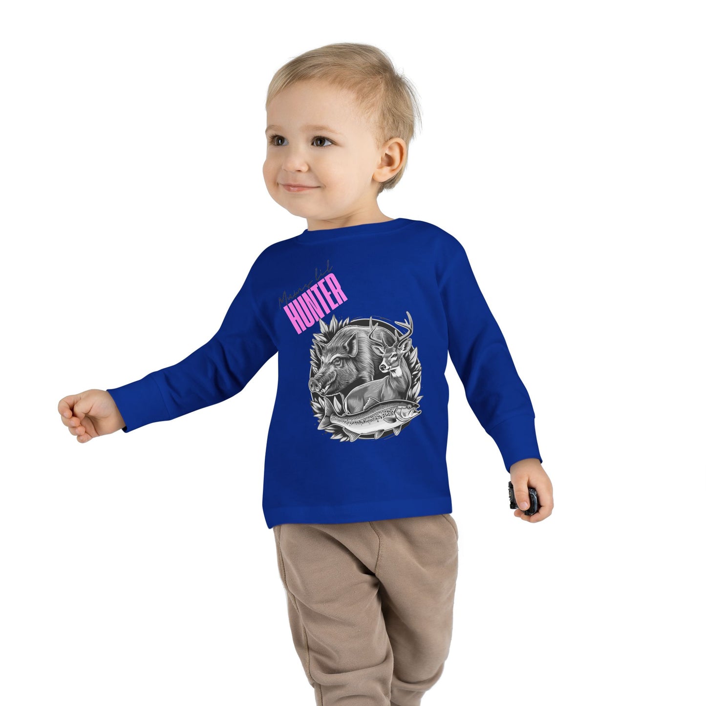 Toddler Long Sleeve Tee - Mini Hunter Graphic T-Shirt