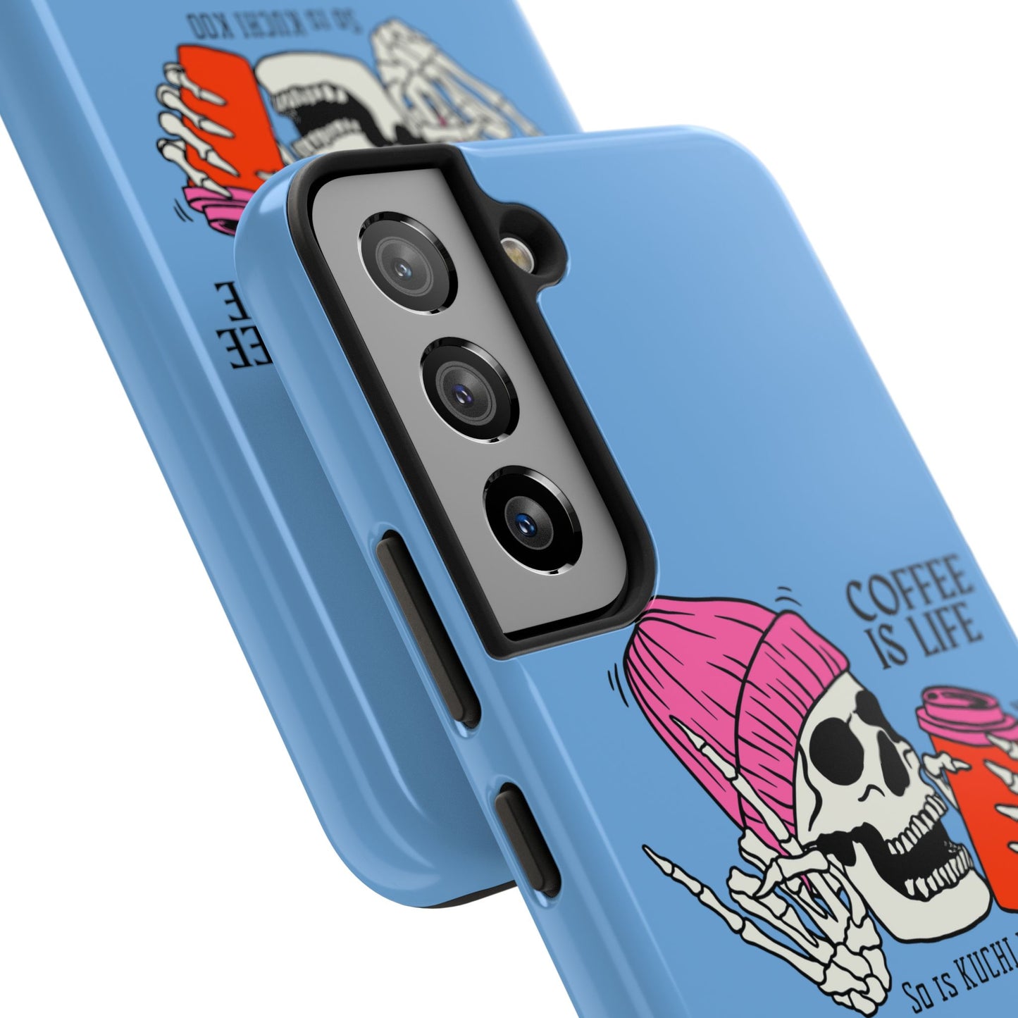 Coffee is Life Tough Phone Case - Skull Design for Coffee Lovers