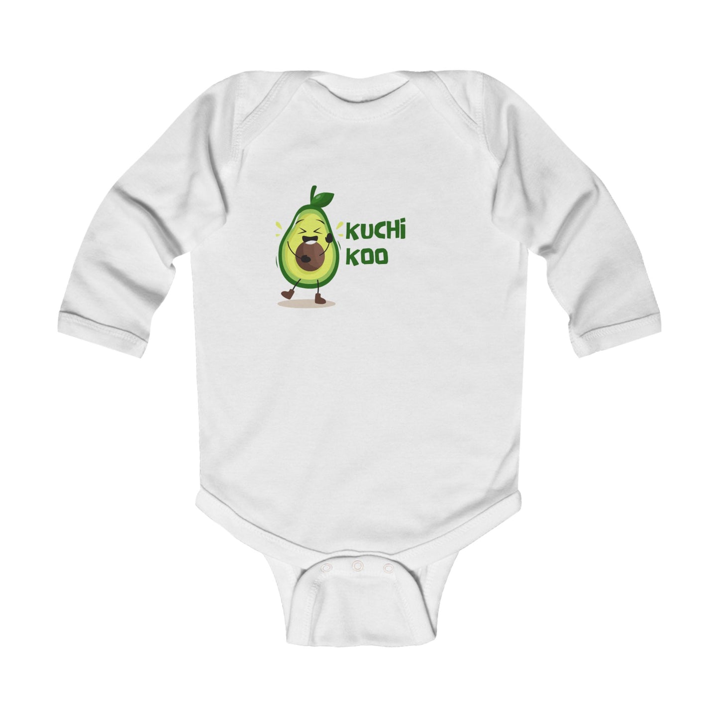 Playful Avocado Infant Long Sleeve Bodysuit - Kuchi Koo Design