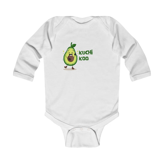 Playful Avocado Infant Long Sleeve Bodysuit - Kuchi Koo Design