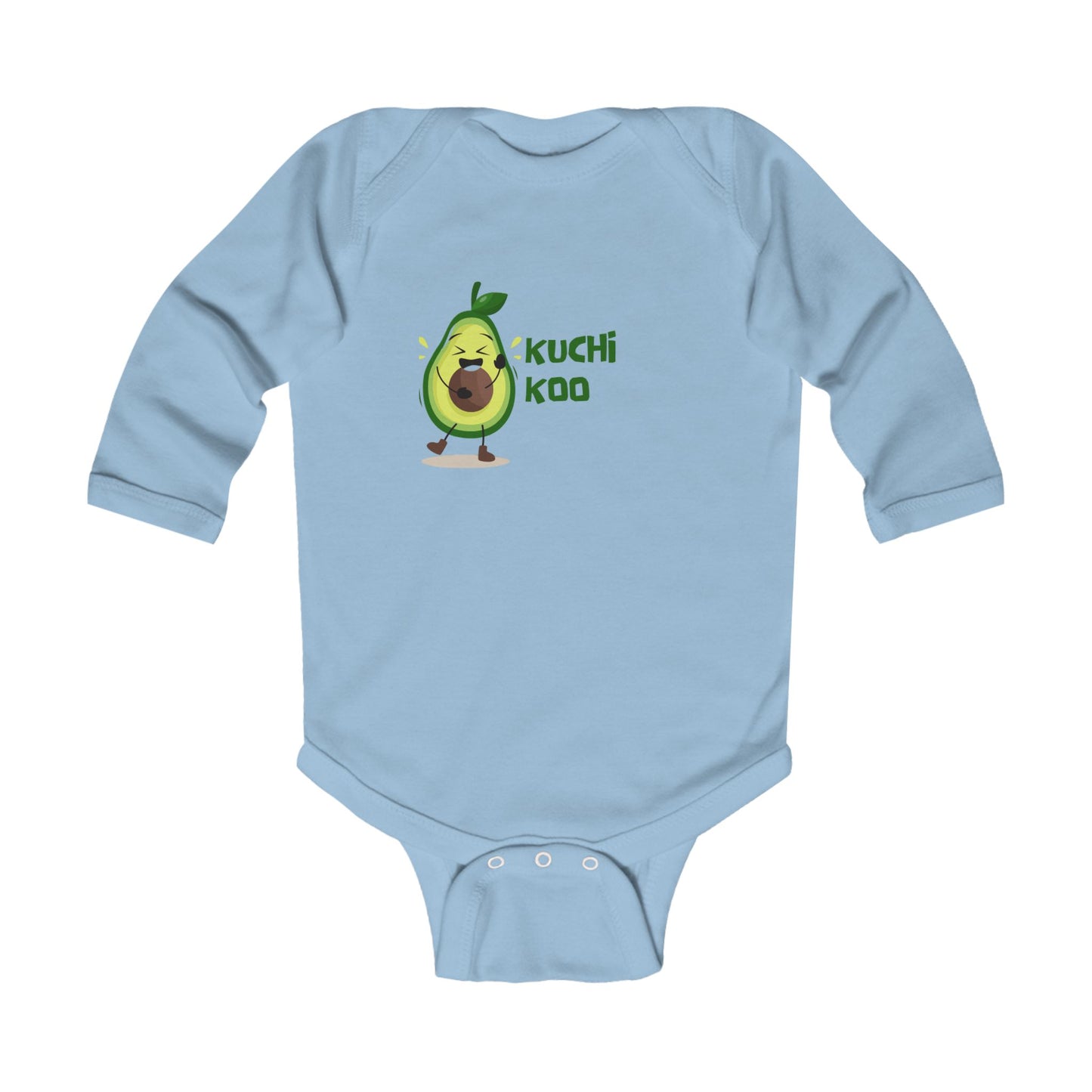 Playful Avocado Infant Long Sleeve Bodysuit - Kuchi Koo Design
