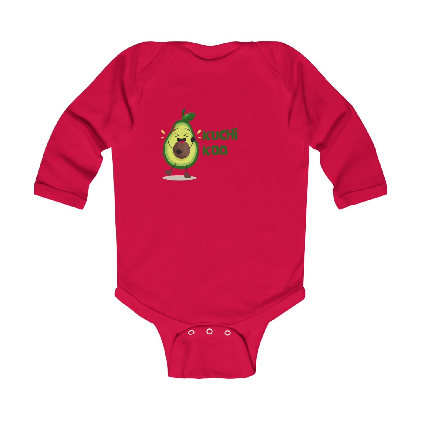 Playful Avocado Infant Long Sleeve Bodysuit - Kuchi Koo Design