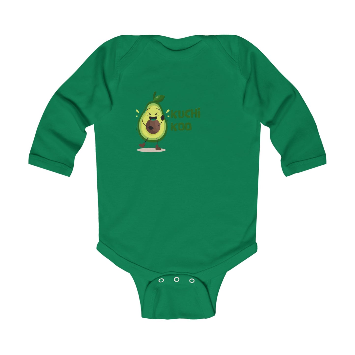 Playful Avocado Infant Long Sleeve Bodysuit - Kuchi Koo Design