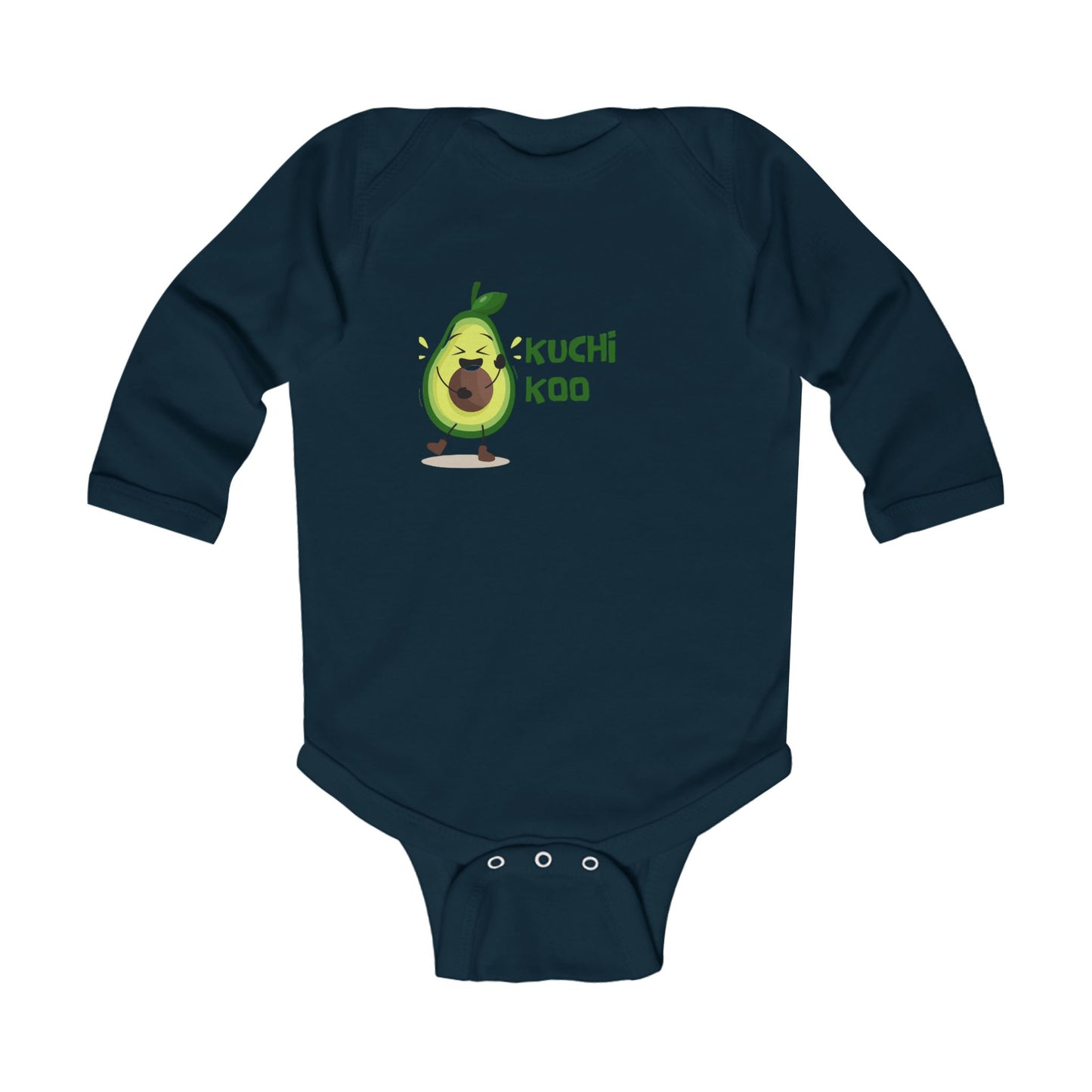 Playful Avocado Infant Long Sleeve Bodysuit - Kuchi Koo Design