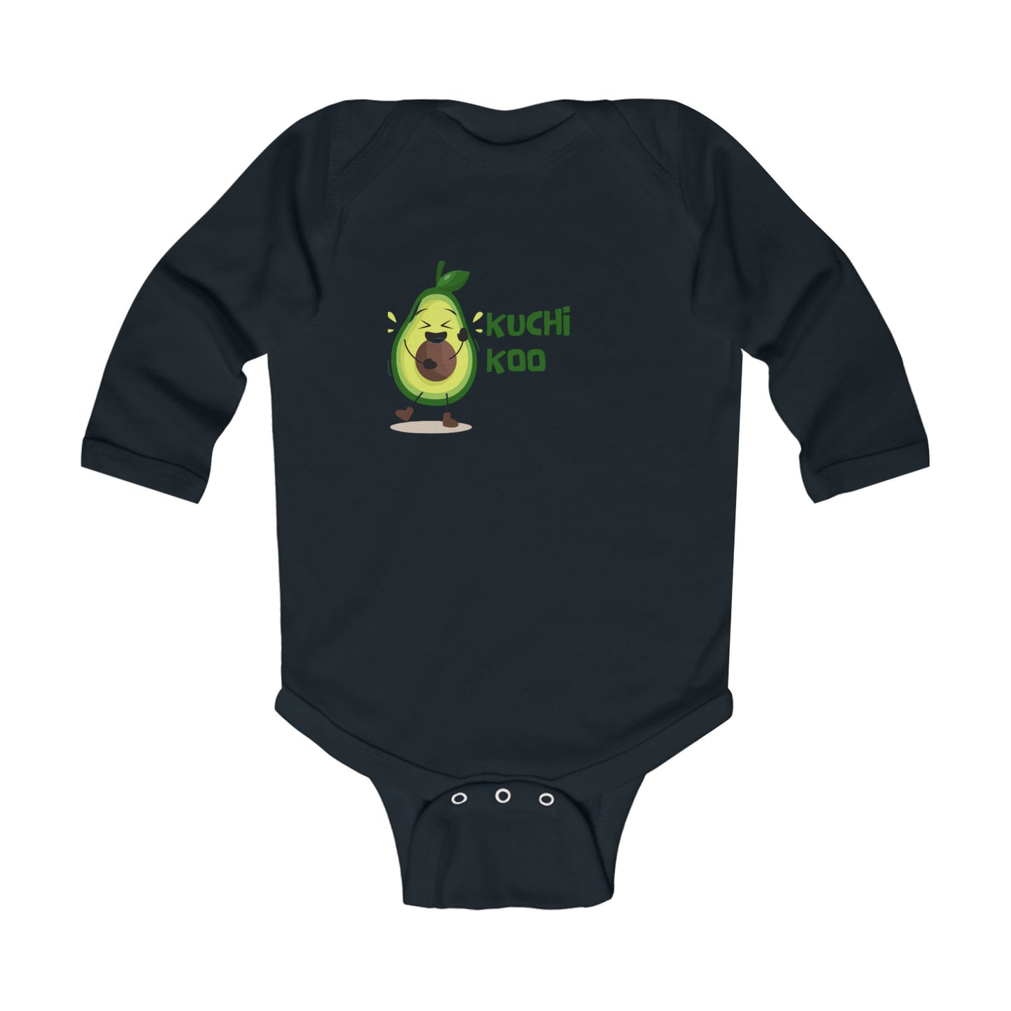 Playful Avocado Infant Long Sleeve Bodysuit - Kuchi Koo Design