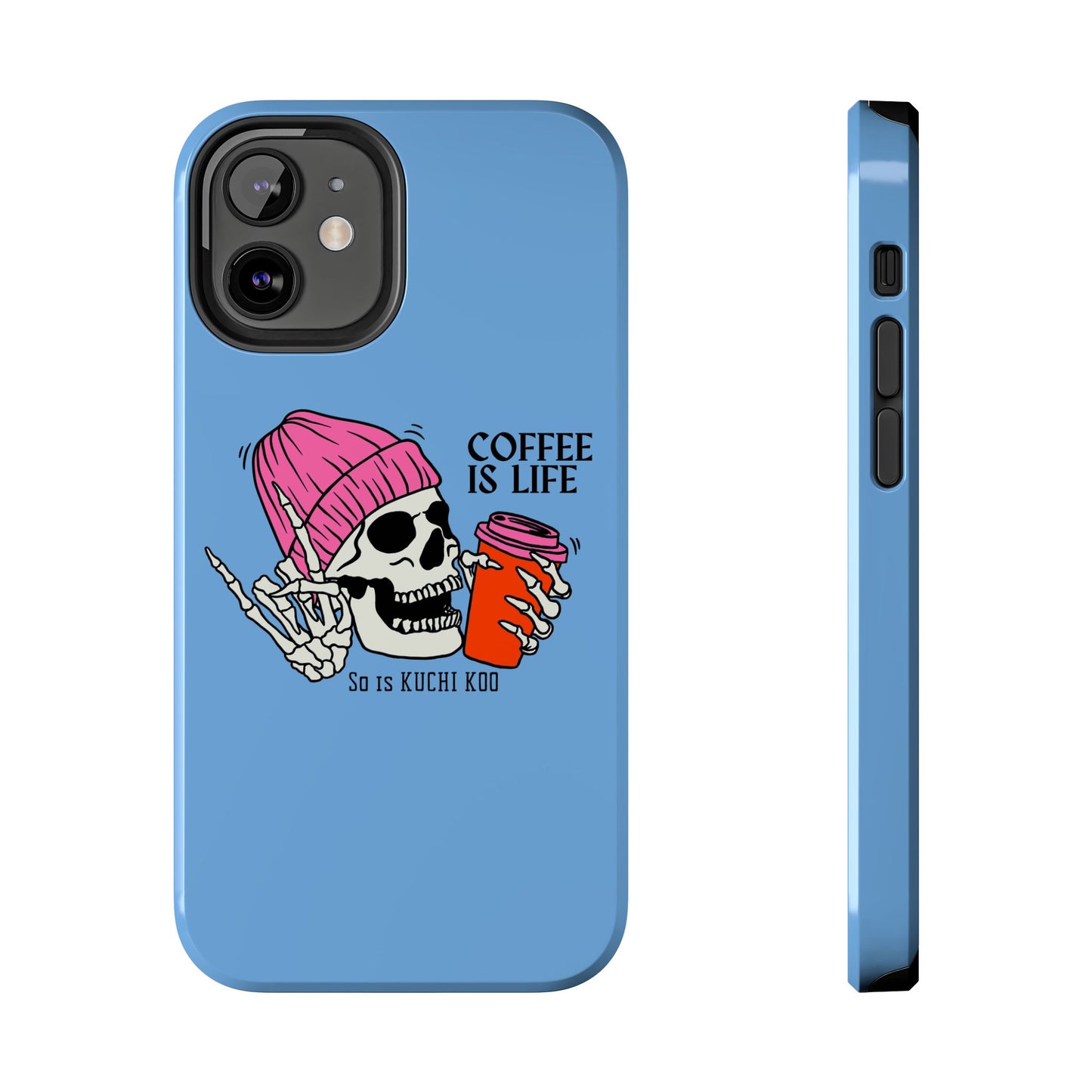Coffee is Life Tough Phone Case - Skull Design for Coffee Lovers