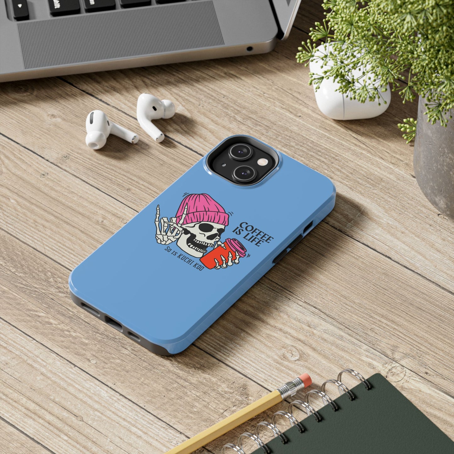 Coffee is Life Tough Phone Case - Skull Design for Coffee Lovers