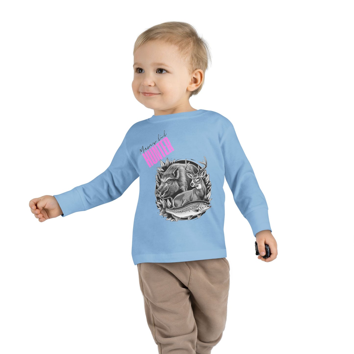 Toddler Long Sleeve Tee - Mini Hunter Graphic T-Shirt