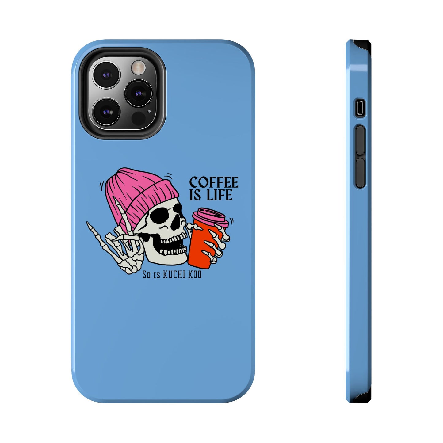 Coffee is Life Tough Phone Case - Skull Design for Coffee Lovers