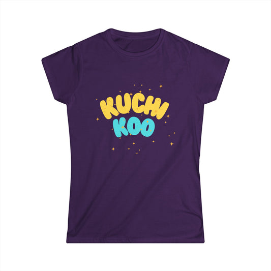 KUCHI KOO Women's Softstyle Tee - Playful Graphic T-Shirt for Everyday Wear