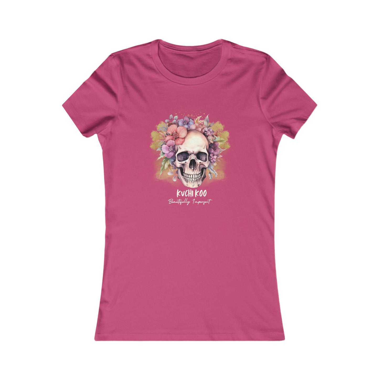 Floral Skull Women's Tee - Boho Chic Graphic T-Shirt
